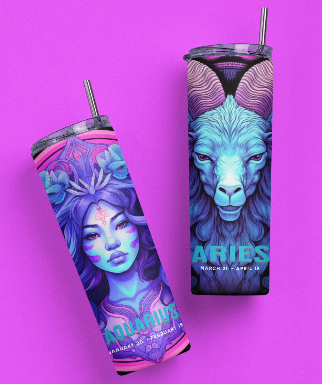 Zodiac Skinny Tumbler 20oz