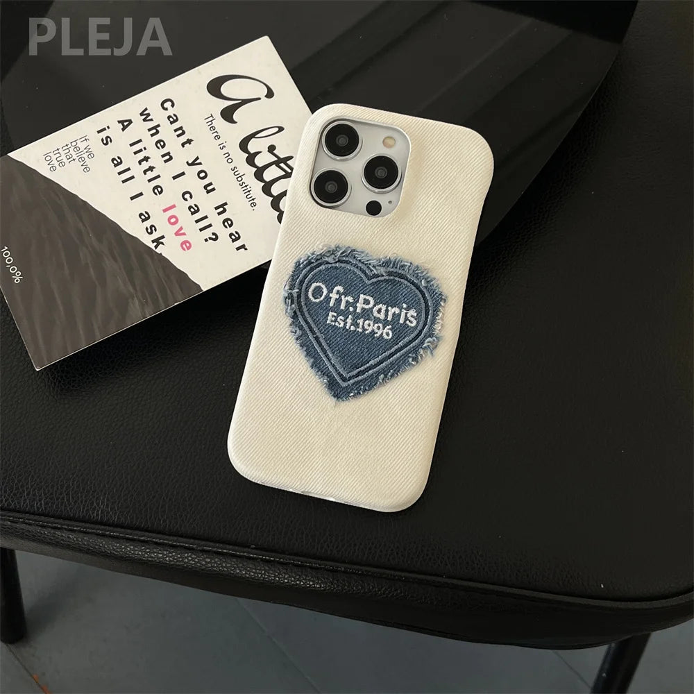 Heart Denim l Phone Case