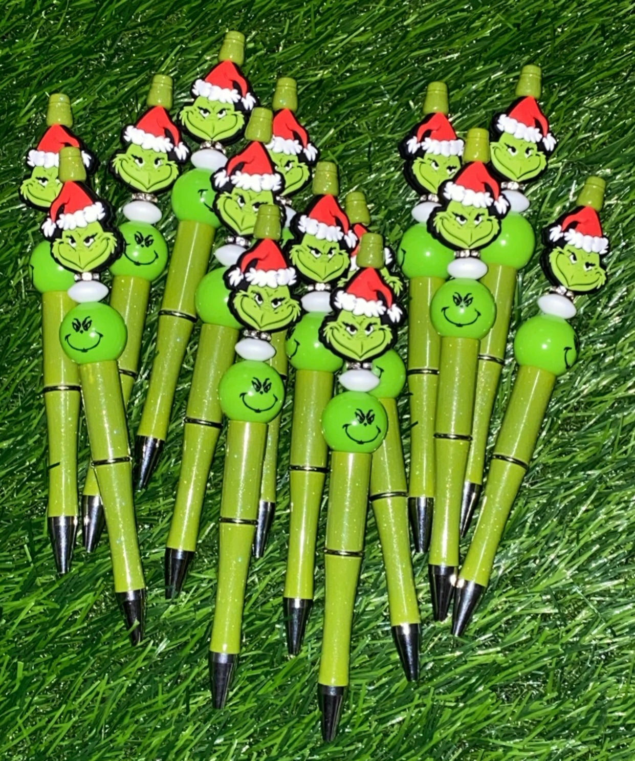 Grinch Beaded Pen