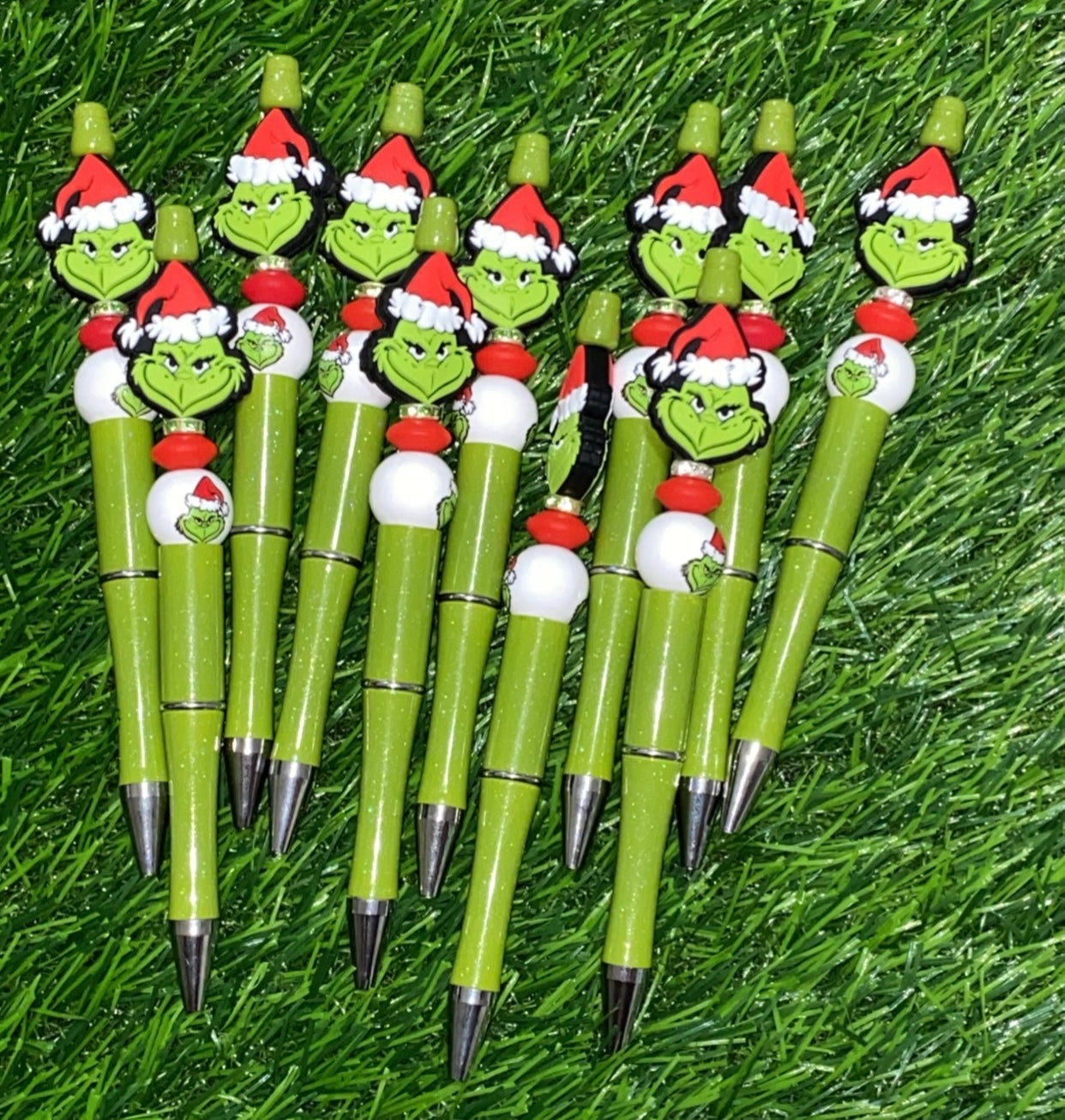 Grinch Beaded Pen