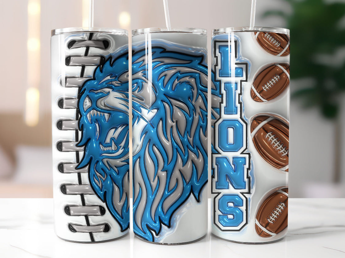 Detroit Lions Skinny Tumbler 20oz