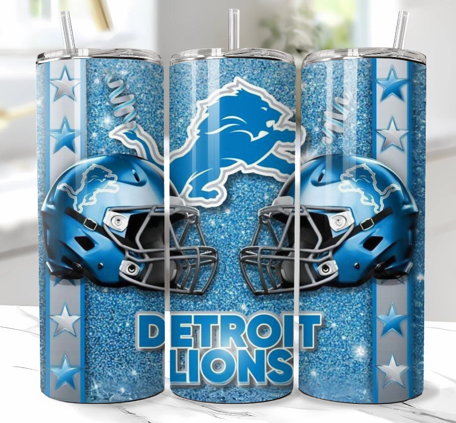 Detroit Lions Skinny Tumbler 20oz