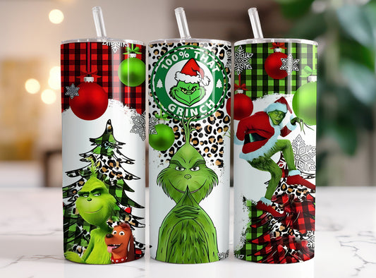 Grinch Skinny Tumbler 20oz