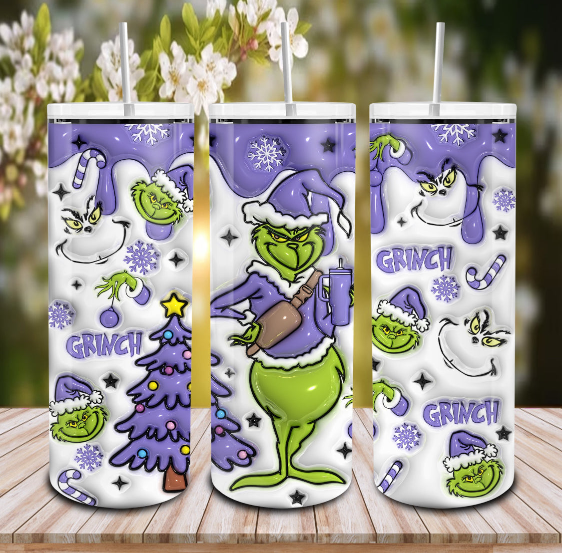 Vaso flaco Grinch 20oz