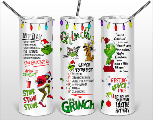 Grinch Skinny Tumbler 20oz