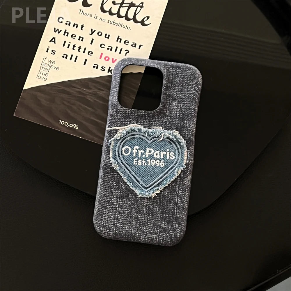 Heart Denim l Phone Case